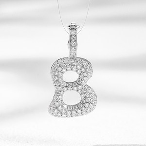 Pendentifs Lettres Initiales en Diamant de Laboratoire Starsgem A-Z Style Hiphop Unisexe pour Usage Quotidien en Or 10K - Product Image 3