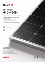 Panel Surya Longi Hi-MO 6 550W Efisiensi Tinggi Bifasial Tipe-N Panel Surya Longi 450w 540w Panel Energi Surya
