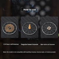 Support de brûleur d'encens ignifuge/résistant au feu avec motif Nuage Auspicieux, porte-encens, modèle D220 Chine