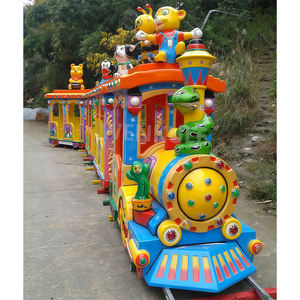 Precio de fábrica a batería eléctrica con pista 12 asientos efecto humo y música, tren infantil para un lugar turístico - Product Image 2