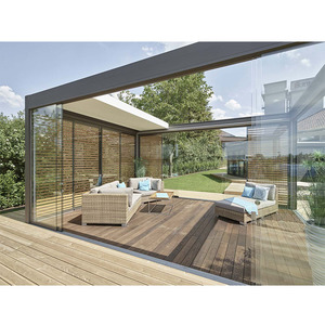 Pabellón de Techo Doble Impermeable y Duradero Más Vendido, Pérgola <span class=keywords><strong>Exterior</strong></span> con Estructura de Aluminio, Gazebo de Techo Rígido <span class=keywords><strong>para</strong></span> Jardín - Product Image 5