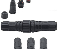 Conector M20 de 2, 3 y 4 Pines, Conector Eléctrico de Tornillo, Ensamblado en Campo, Autoblocante, Macho y Hembra, Conector de Cable de Alimentación Impermeable para Aviación