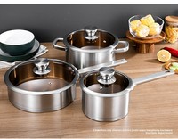 Kompor Induksi Tipe Lurus Bahan Stainless Steel, Cocok untuk Set Peralatan Masak Panci Dasar Ganda Gaya Cina, Baja Komposit Tanpa Lapisan