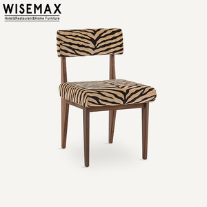 WISEMAX FURNITURE Chaise de salle à manger contemporaine de style designer à imprimé léopard en bois de frêne, chaise de salon pour la maison, le salon, l'hôtel, le <span class=keywords><strong>restaurant</strong></span> - Product Image 4