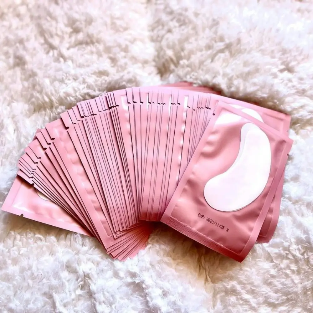 Eyelash Extension Pads Patches Pink Purple Under Eye Mask Collagen Hydrogel Eye Patch For Eyelash Extension Gold Eye Pads