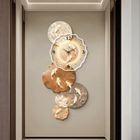 Dernier modèle Art déco Poisson avec horloge Lumière LED Peinture Acrylique UV Imprimé Lumineux Art Mural pour le Salon