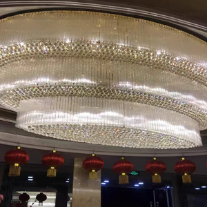 Fabricación OEM ODM de Lámparas Colgantes de Cristal LED Modernas para Decoración de Interiores de Lujo, Vestíbulos de Hotel y Salones de Banquetes - Product Image 4
