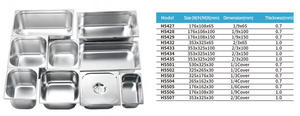 Bacs Gastronorm en acier inoxydable <span class=keywords><strong>de</strong></span> 1,0 mm d'épaisseur, robustes, taille complète, pour cuisine commerciale, restaurant, restauration - Product Image 3
