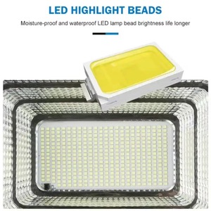 Đèn pha năng lượng mặt trời LED điều khiển từ xa, độ sáng có thể điều chỉnh, đa năng sử dụng ngoài trời, thân đèn ABS IP67, dành cho sân vườn - Product Image 3