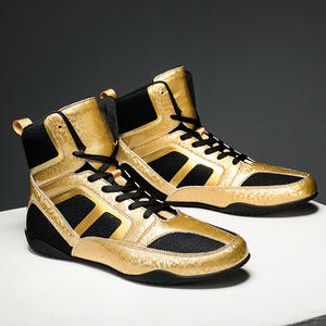 Calzado de Entrenamiento de Kickboxing Profesional Personalizado de Alta Calidad con Punta de Acero, Cordones, Cuero Antideslizante, Último Modelo - Product Image 2