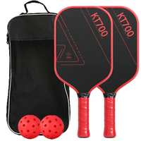 Raquette de pickleball Guanlin-58 FC KT700 16mm en fibre de verre imitation carbone, très vendue, pour l'entraînement et le divertissement, tendance et de haute qualité