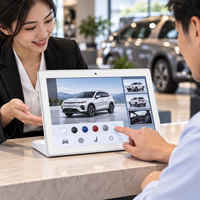 Tablette Android 14 pouces en forme de L, écran tactile Full HD RK3566, affichage de catalogue de salle d'exposition automobile avec WiFi, Bluetooth, RJ45