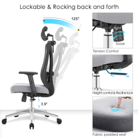 Nouveau design moderne de Guangdong chaise de bureau ergonomique en maille chaises à dossier haut pour le bureau chaises inclinables pivotantes bureau de réception