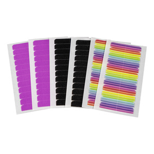 Ruban adhésif imperméable pour extensions de cheveux, 40mm x 8mm, 12 bandes par feuille, arc-en-ciel, violet, noir, coloré, pour une pose sans couture - Product Image 3