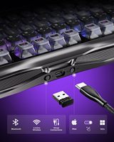 Clavier mécanique sans fil GravaStar Mercury K1 Pro 75% Tri-mode Hot-Swappable Dual Independent RGB Cyberpunk Edition pour le gaming