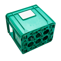 Conteneurs en plastique portables en maille pour 12/24 bouteilles, pour le rangement dans la cuisine/le bar, durables, écologiques, empilables, prêts à l'exportation
