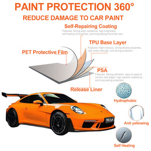 Film de protection de peinture automobile transparent TPU PPF de 60'*50' (18,28m*15,24m) auto-réparant anti-rayures – Le meilleur film de protection de peinture PPF - Product Image 2