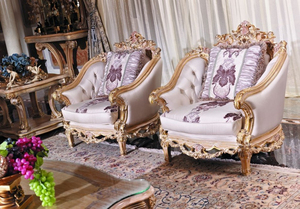 Set di Divani di Lusso in Stile <span class=keywords><strong>Barocco</strong></span> Francese per Soggiorno, Divano in Tessuto Intagliato a Mano per Palazzi Reali, Arredamento Europeo per Soggiorno - Product Image 4