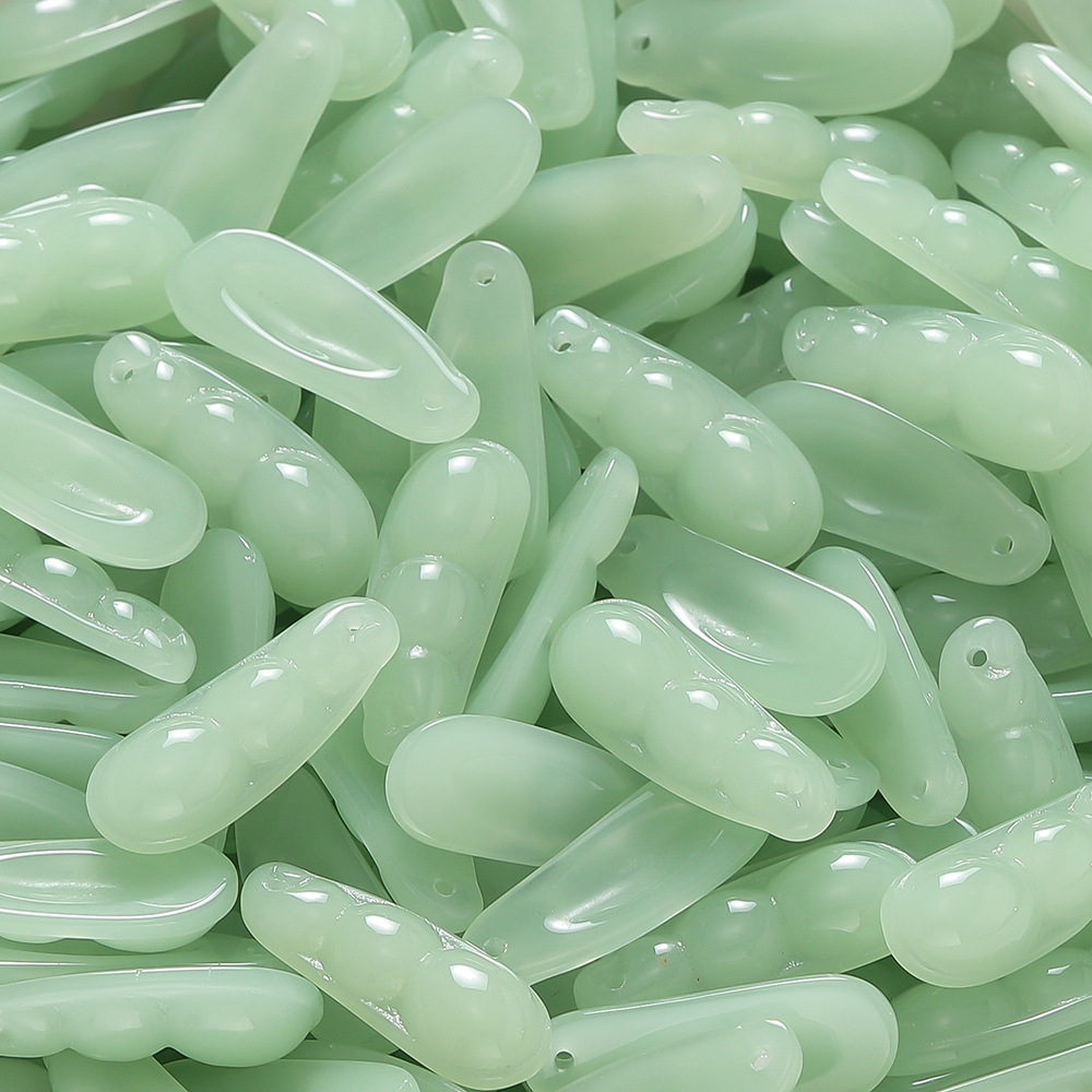 Haricots verts (9,5*25,5 mm, diamètre du trou 1 mm) 10 paquets