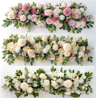 LANJO Hoogwaardige groothandel zijden rozen bloemen bloemstuk bruiloft rij decoratie kunstmatige bruiloft boog bloem voor tafel