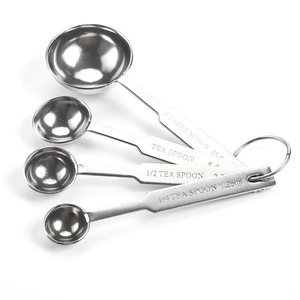 Stainless steel measuring <b>spoon</b> set (4 pieces), stainless steel capsule <b>spoon</b> set (4 pieces), graduated <b>coffee</b> <b>spoon</b>, kitchen - Product Image 3