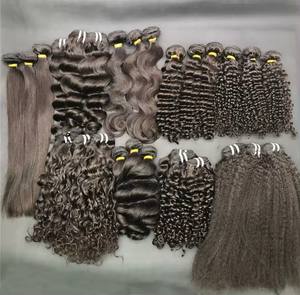 100% <span class=keywords><strong>Vietnam</strong></span> Super doble dibujado encaje Frontal marrón cuerpo onda extensiones de cabello encaje suizo onda profunda rizado cierre recto peluca - Product Image 4