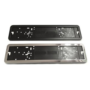 Số Thép Không Gỉ Tấm Chủ Châu Âu Đức Nga 8K Cao Cấp Xe Giấy Phép Mảng Khung Với 8 An Ninh Pins - Product Image 1