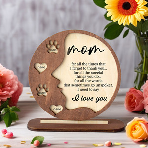 Muestras Gratis, Decoraciones de Madera para Mesa del Día de la Madre, Regalos para Fiestas Familiares, Recuerdos de Interacción entre Padres e Hijos, Regalos para Mamá y Abuela - Product Image 2
