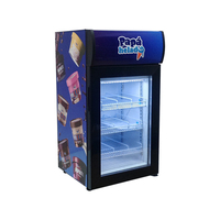 Congélateur commercial Meisda SD50B de haute qualité avec porte vitrée, éclairage LED intérieur et refroidissement direct pour mini-supermarché