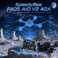 SpeedyBee F405 AIO V2 40A 25.5x25.5 Stack STM32F405, ICM42688P, 3-6S, Bluejay ESC, para Dron FPV de 3.5-5 Pulgadas