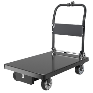 Carretilla plana Industrial Eléctrica del acero inoxidable de cuatro ruedas con diseño del motor 350W y de la plataforma - Product Image 1