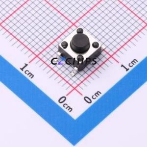 SH-6X6X5H-TP Tactile Switch SMD-4P,6x6mm Switch Single Pole Single Throw Round Button 2.5N Vertical Mount - Product Image 1