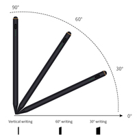 Stylet capacitif actif pour tablette avec rejet de la paume, 4 LED, attraction magnétique, détection d'inclinaison, autonomie de 8 à 10 heures
