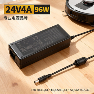 Adaptador de corriente estándar estadounidense de 24V 4A 96W con salida de CC para lámpara de fisioterapia y bomba de agua - Product Image 3