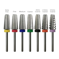 HYTOOS Fraise conique pour ongles 5 en 1 en carbure, outil de fraisage pour manucure, accessoires pour ongles, outil de dépose de gel