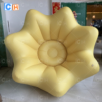 Canard à couronne gonflable géant blanc de dessin animé mignon personnalisé pour la décoration d'événements