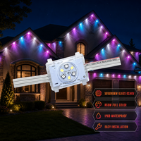 Contrôleur intelligent adressable par application, IP68, 48V, RGBW, 6 LED, points lumineux pixel, 20 mm, éclairage décoratif de Noël extérieur permanent