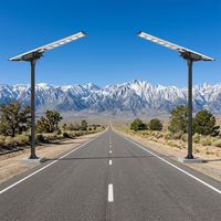 Lampadaire solaire à module LED réglable Série QH 140 °   Éclairage grand angle pour la route principale
