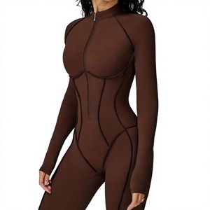 Mono Deportivo Personalizado para Mujer, Manga Larga, con Cierre, para Yoga y Ejercicio - Product Image 1