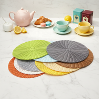Set de table rond classique en PP tissé écologique, isolant, style américain, épaisseur 1 mm, couleur personnalisable pour restaurant