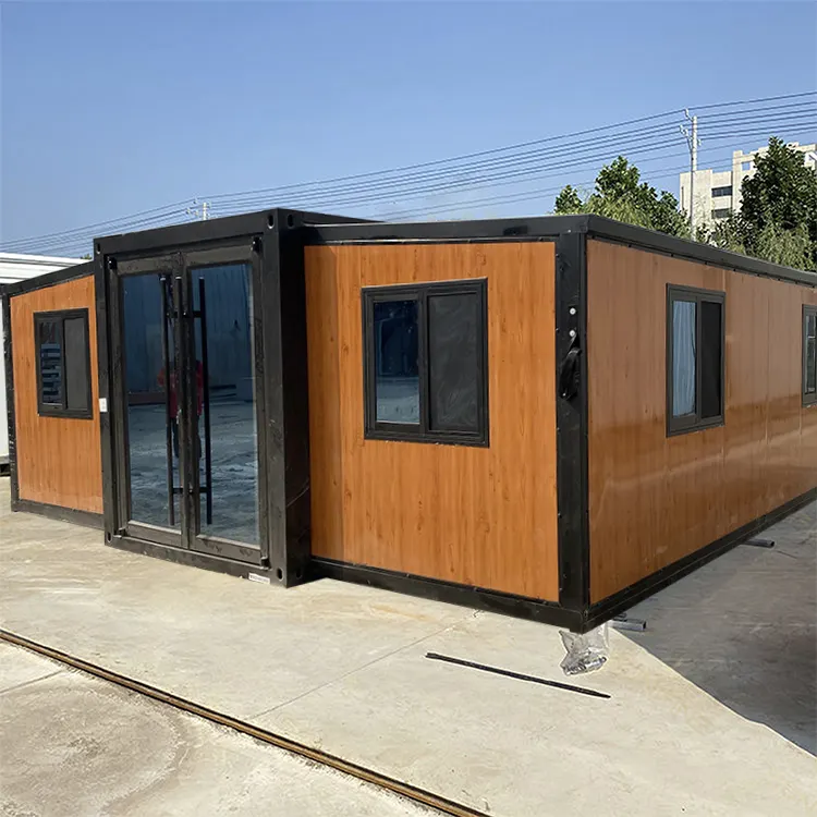 Pasokan langsung pabrik rumah Modular Australia rumah kecil baja rumah Prefab 2 kamar tidur rumah kontainer gores 40 kaki