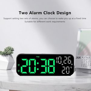 <b>LED</b> Digital Desk Alarm <b>Clock</b> with Temperature Date Wake up Alarm <b>Clock</b> Reloj Digital Table <b>Clock</b> - Product Image 6