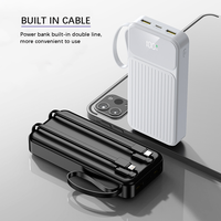 Producto más vendido en Alibaba, pantalla digital LED, Banco de energía portátil multipuerto para teléfono, 20000 Mah