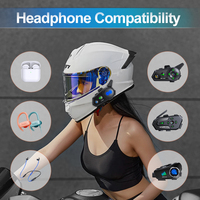 Y8X Meilleur groupe de casque de moto Bt Chat 8 coureurs et partage de musique Système de communication de casque 500M Installation simple