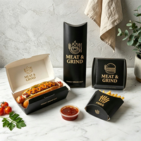 Cajas Desechables para Comida Rápida para Llevar, Cajas para Hamburguesas con Logotipo Personalizado, Cajas Ecológicas para Papas Fritas y Pollo Frito
