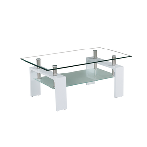 Tốt nhất bán giá rẻ đồ nội thất phòng khách 2 lớp lưu trữ Glass Top centre Bàn cà phê - Product Image 4