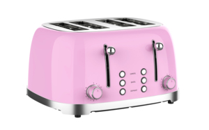 Electrodoméstico eléctrico de alta calidad, tostador de desayuno retro con 1-6 niveles, color marrón, 4 rebanadas - Product Image 4