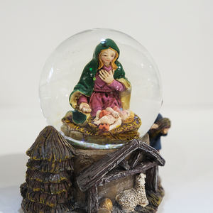 منتج جديد مصنوع يدويًا راتنج عيد الميلاد مجموعة عيد الميلاد كرة الثلج للديكور المنزلي - Product Image 5