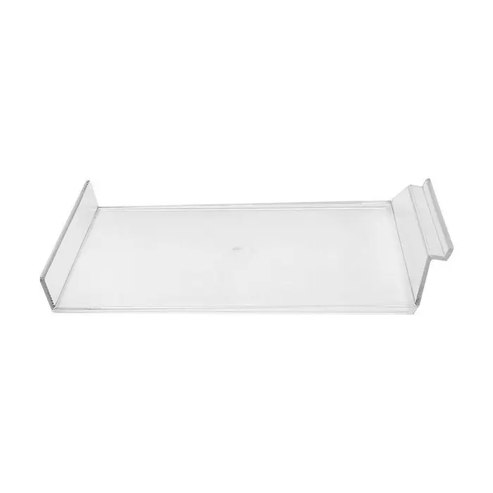 Clear Wall Acrylic Hat Shelf with Lip For Slatwall Slant Lucite Book Display Holder For Retail Store Display