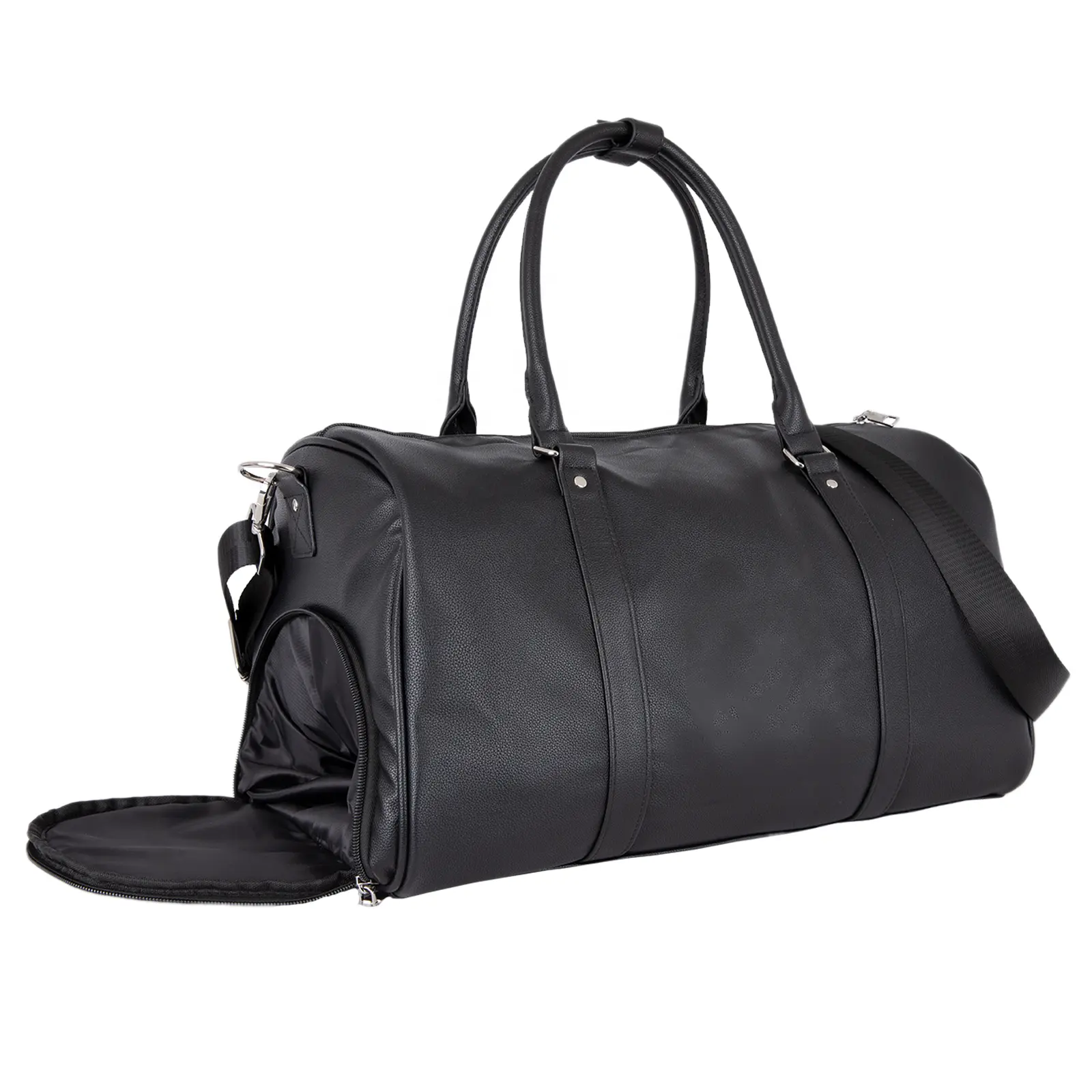 Accetta la personalizzazione borsa da viaggio in pelle PU di lusso Outdoor impermeabile Weekend Sports Gym Duffel Bag